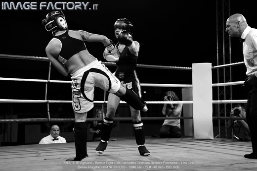 2013-11-16 Vigevano - Born to Fight 1866 Samantha Celestino-Beatrice Porcheddu - Low Kick